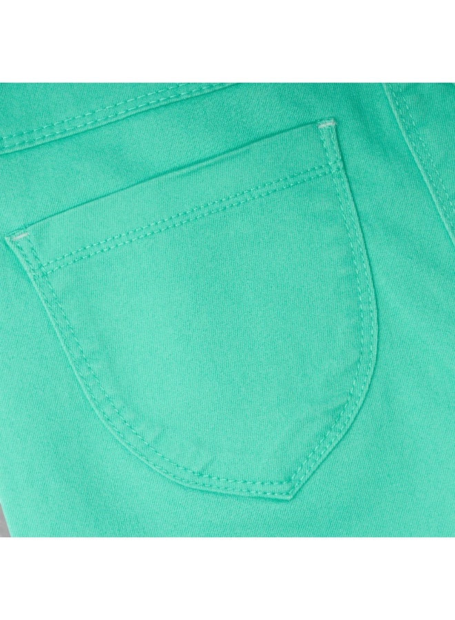 MARWAN Girls Cotton Stretch Long Pants with Waist Belt - Image 4